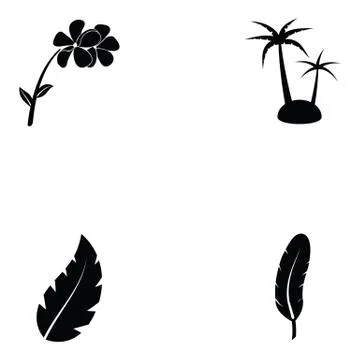 Nature icon set Stock Illustration