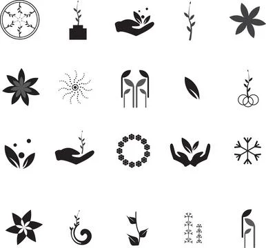 Nature Icon Set Stock Illustration