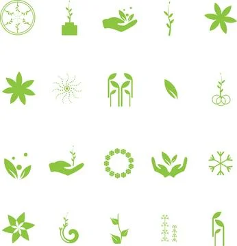 Nature Icon Set Stock Illustration