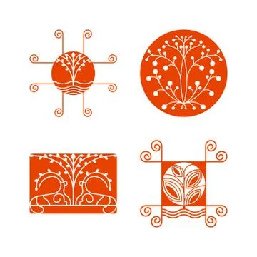 Nature icons Stock Illustration