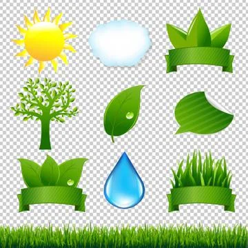 Nature Icons Set Stock Illustration