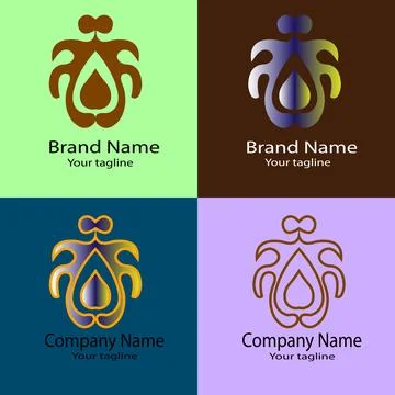 Nature-Inspired Turtle Emblem logo Illustrazione stock