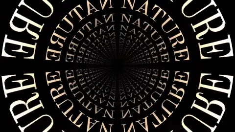 NATURE Keyword Animation, 3D Pattern, Background Loop. Mindfulness concept. Stock Footage 252080625
