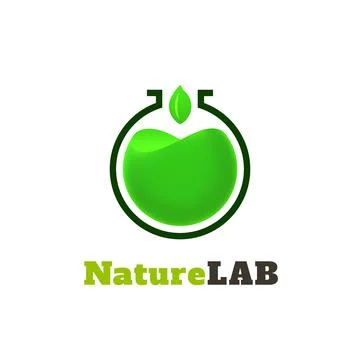 Nature lab logo template Stock Illustration