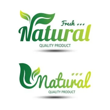 Nature label Illustrazione stock