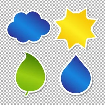 Nature Labels Collection Stock Illustration