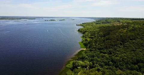 Nature. Lake. Forest Stock Footage 76376173