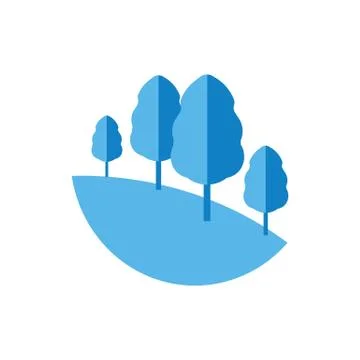 Nature landscape background, cuted flat design, vector illustration Stock Illustration