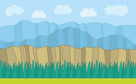 Nature landscape background Stock Illustration
