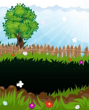 Nature  landscape Stock Illustration