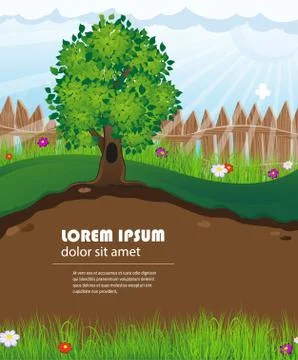 Nature landscape Stock Illustration