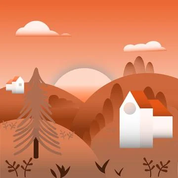 Nature landscape. Stock Illustration