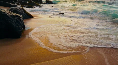 Nature Landscape Sunset on the Beach. Stock Footage 53892872