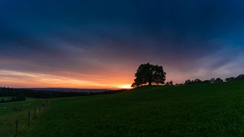 Nature landscape time-lapse evening time Stock Footage 238465063