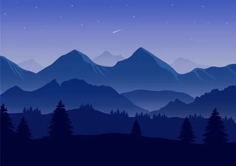 Nature landscape vector Stock Illustration