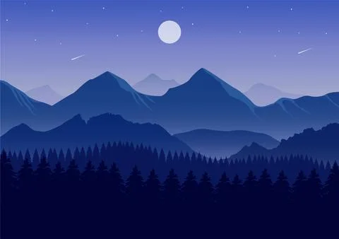 Nature landscape vector Illustrazione stock