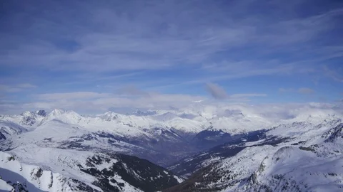 Nature landscape winter mountains view time-lapse. 스톡 동영상 105704930