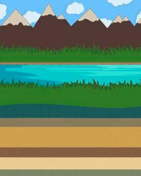 Nature layer ground vector illustration Stock Illustration