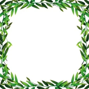 A nature leaf border Stock Illustration