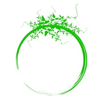 Nature leaf frame and border Illustrazione stock