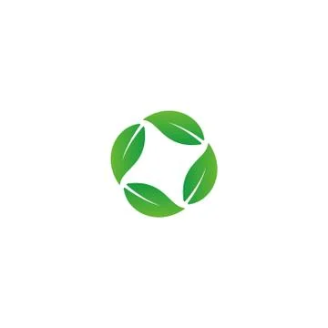 Nature leaf logo design vector illustration icon element Stock Illustration