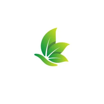 Nature leaf logo design vector illustration icon element Stock Illustration