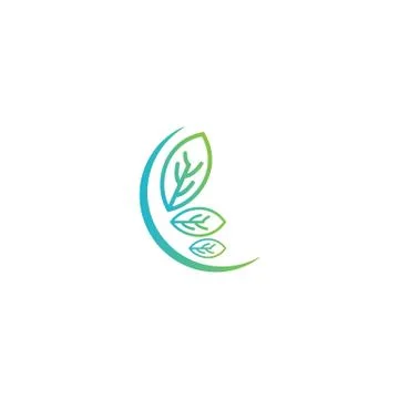 Nature leaf logo design vector illustration icon element Illustrazione stock