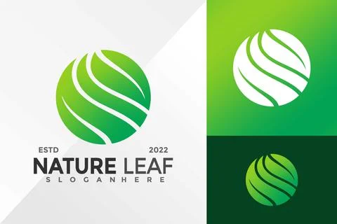 Nature Leaf Logo Design Vector illustration template イラスト素材