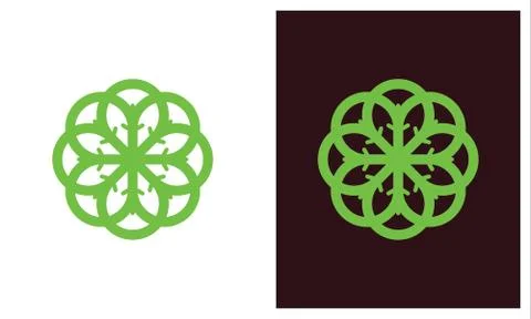 Nature leaf logo, environment logo , ecology logo template designs, Lotus Wel Stock-Illustration