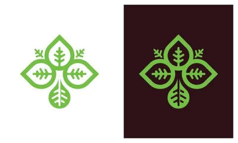 Nature leaf logo, environment logo , ecology logo template designs, Lotus Wel Stock Illustration