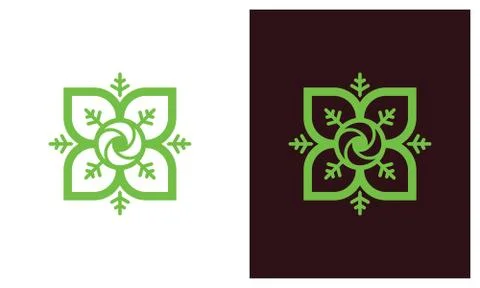 Nature leaf logo, environment logo , ecology logo template designs, Lotus Wel Illustrazione stock