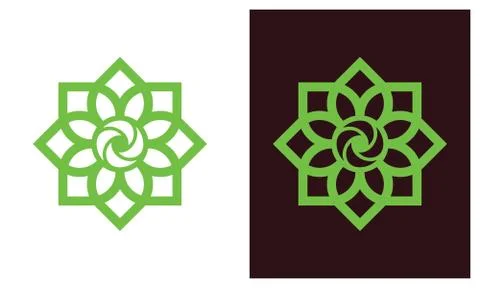 Nature leaf logo, environment logo , ecology logo template designs, Lotus Wel Stock Illustration