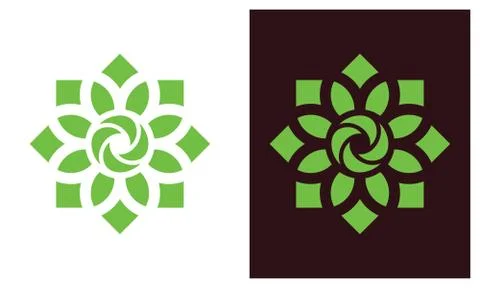 Nature leaf logo, environment logo , ecology logo template designs, Lotus Wel Stock Illustration