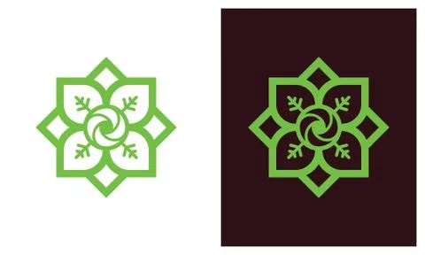 Nature leaf logo, environment logo , ecology logo template designs, Lotus Wel Stockillustratie