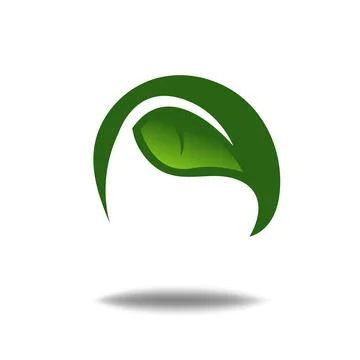 Nature leaf logo illustration vector icon on white background Stock Illustration