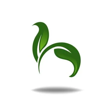 Nature leaf logo illustration vector icon on white background Illustrazione stock