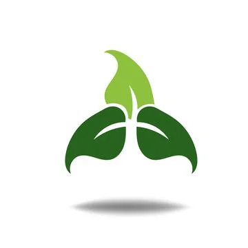 Nature leaf logo illustration vector icon on white background Stock Illustration