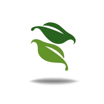 Nature leaf logo illustration vector icon on white background Stock Illustration