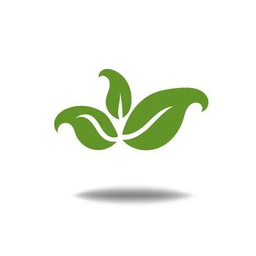 Nature leaf logo illustration vector icon on white background Stock Illustration