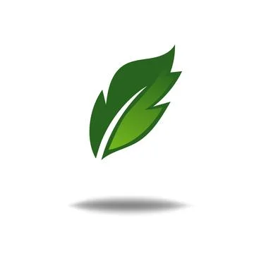 Nature leaf logo illustration vector icon on white background Stock Illustration