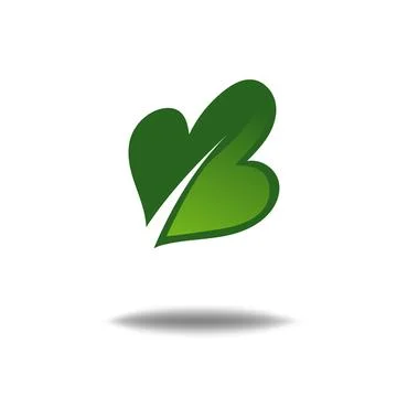 Nature leaf logo illustration vector icon on white background Illustrazione stock