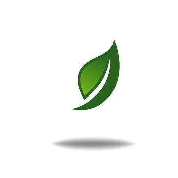 Nature leaf logo illustration vector icon on white background Stock Illustration