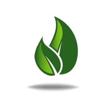 Nature leaf logo illustration vector icon on white background Stock Illustration