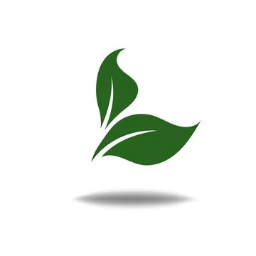 Nature leaf logo illustration vector icon on white background Stock Illustration