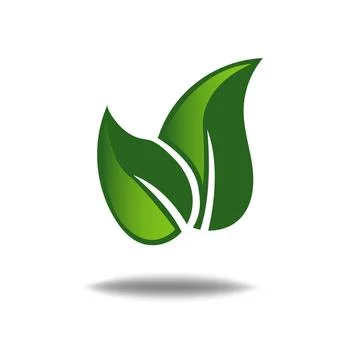 Nature leaf logo illustration vector icon on white background Illustrazione stock