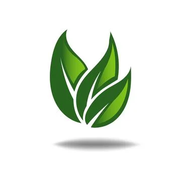 Nature leaf logo illustration vector icon on white background Stock Illustration
