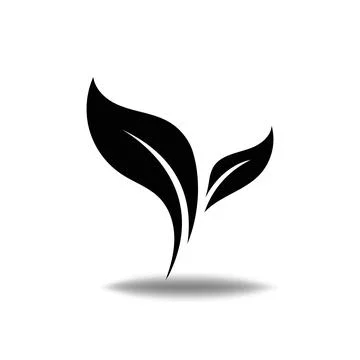 Nature leaf logo illustration vector icon on white background Stock Illustration