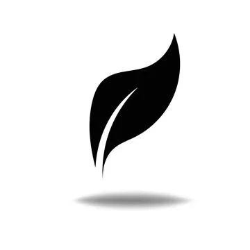 Nature leaf logo illustration vector icon on white background Stock Illustration