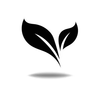 Nature leaf logo illustration vector icon on white background Stock Illustration
