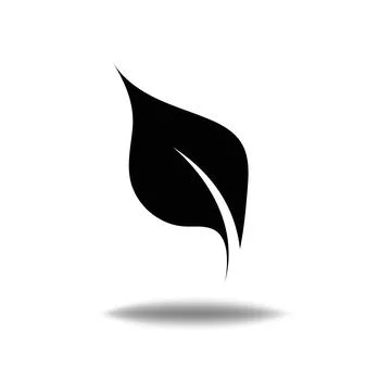 Nature leaf logo illustration vector icon on white background Stock Illustration